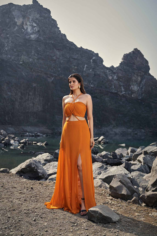 Sunset Cut-Out Maxi Dress
