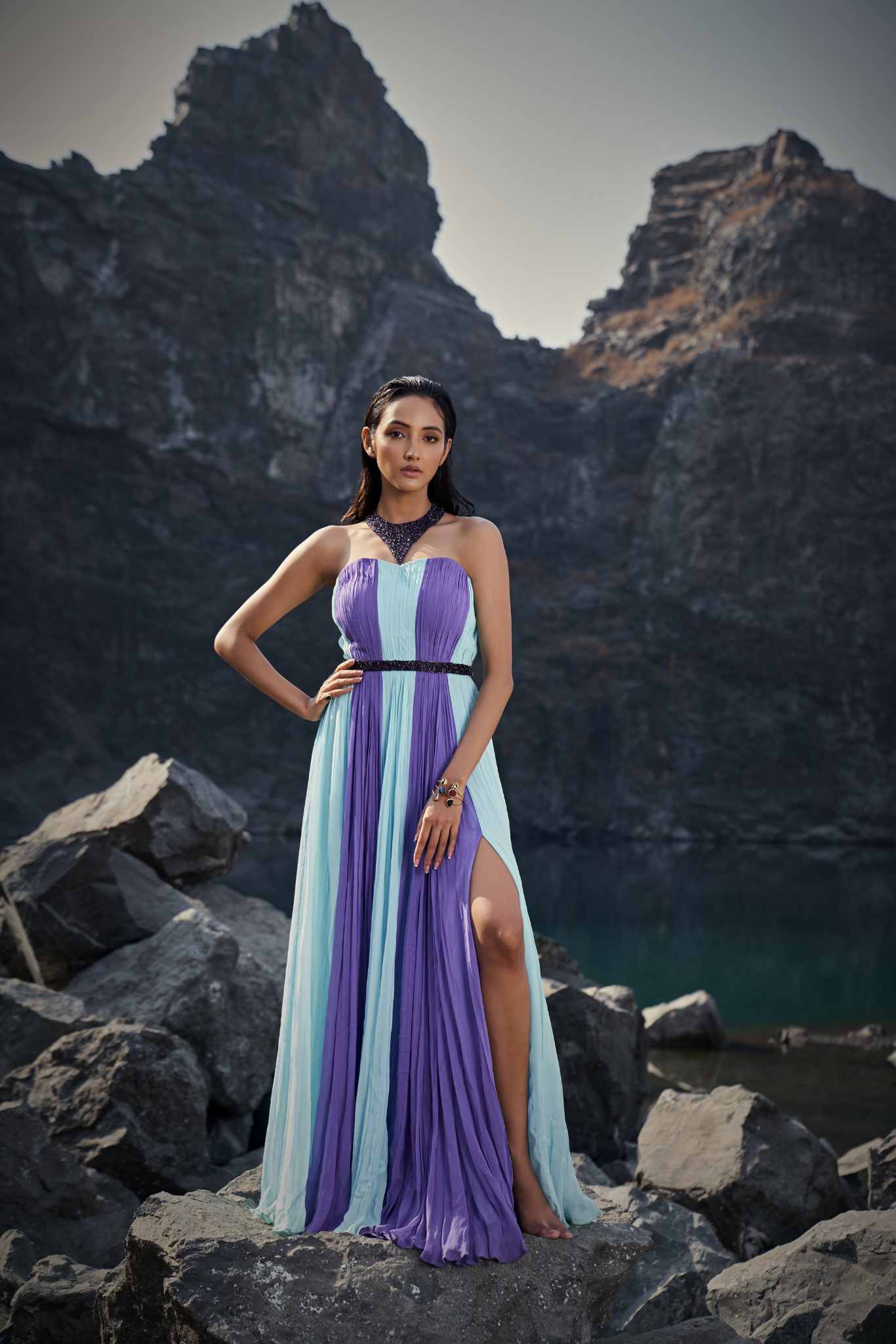 Royal Ember Festive Gown