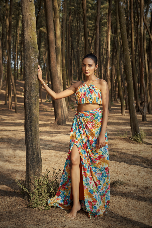 Tropical Bloom Co-Ord Set Top