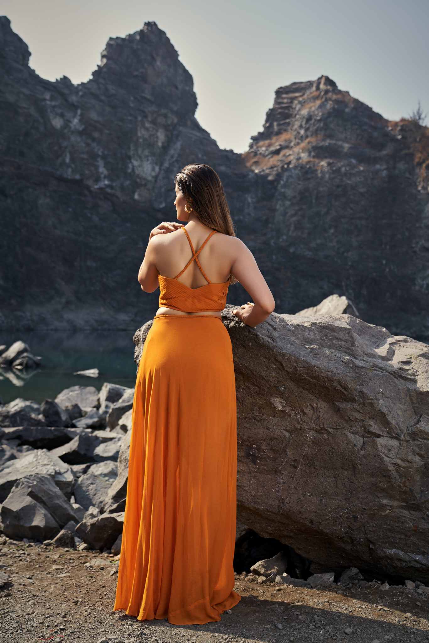 Sunset Cut-Out Maxi Dress