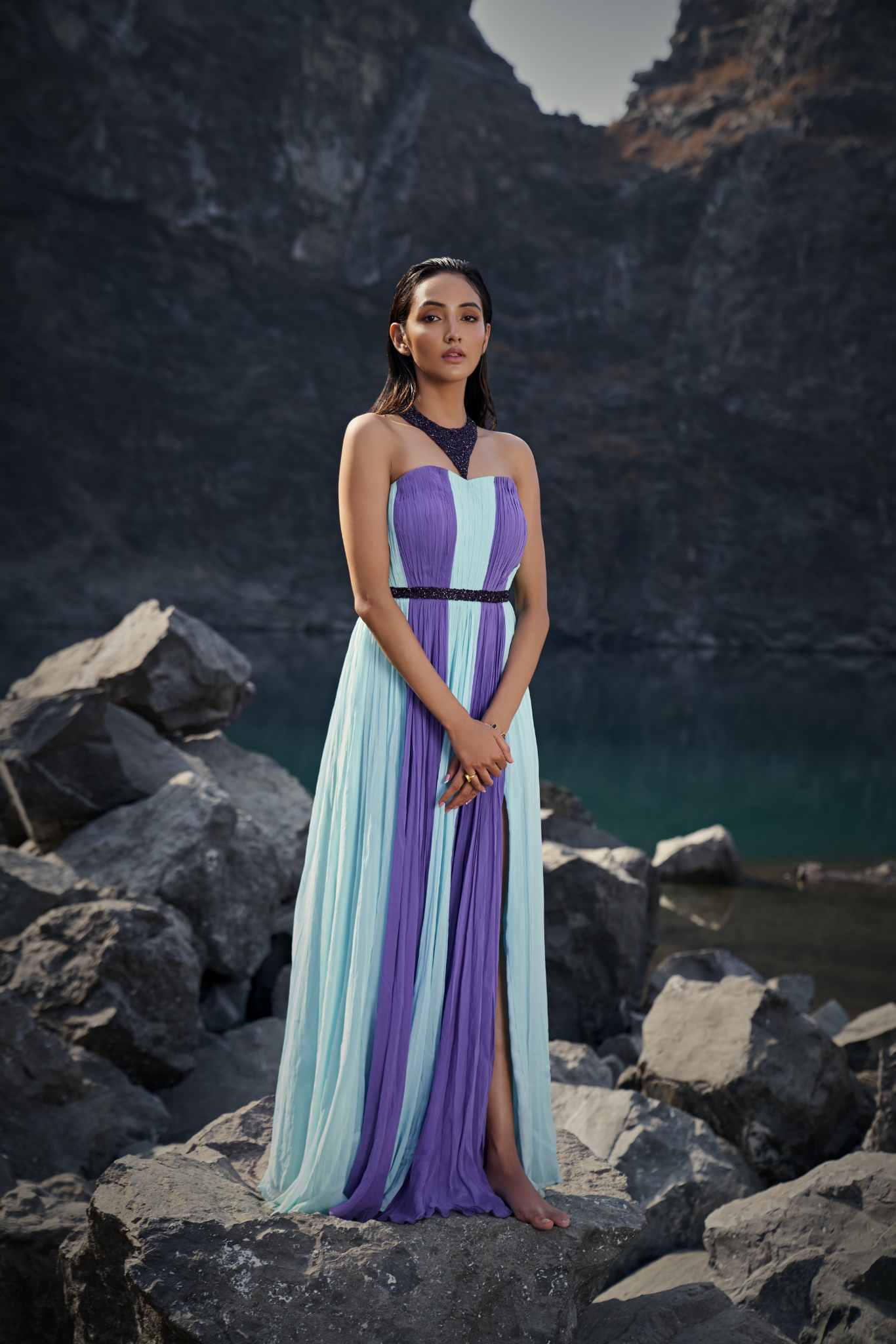Royal Ember Festive Gown