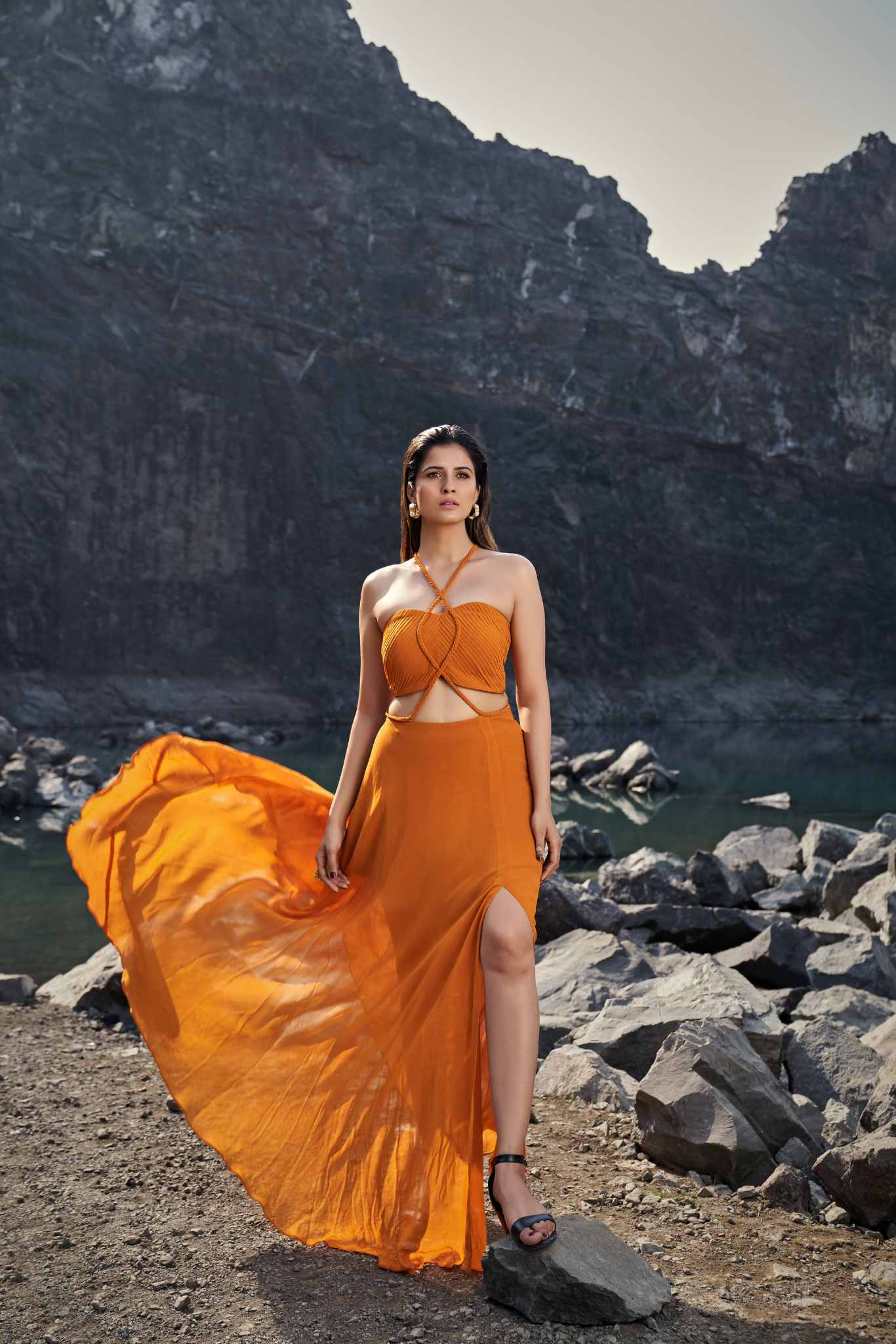 Sunset Cut-Out Maxi Dress