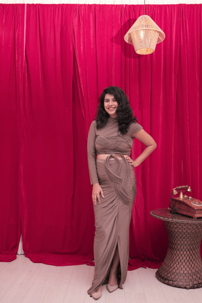 Mocha Drape Knot Dress
