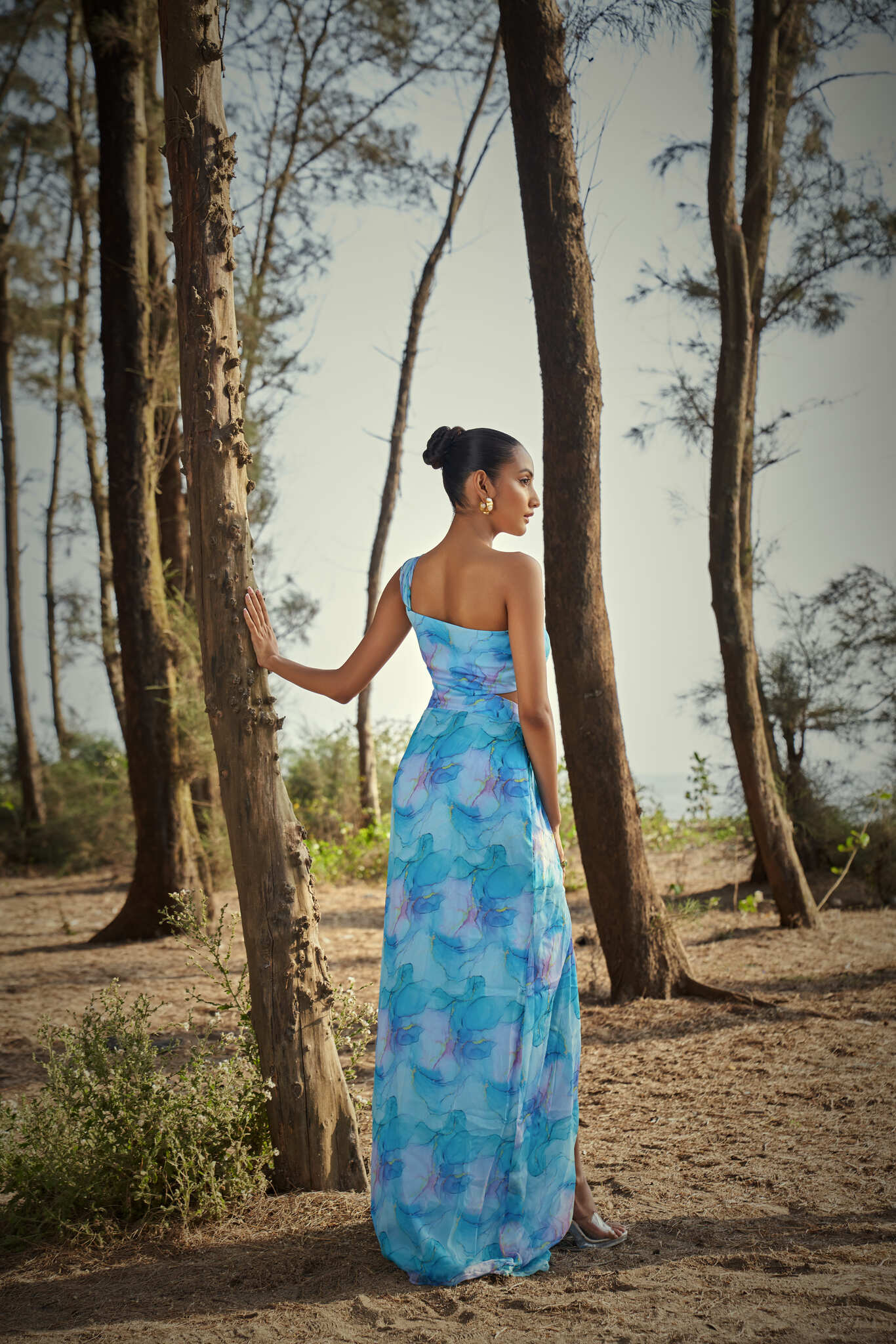 Azure Mist Draped Co-Ord Set