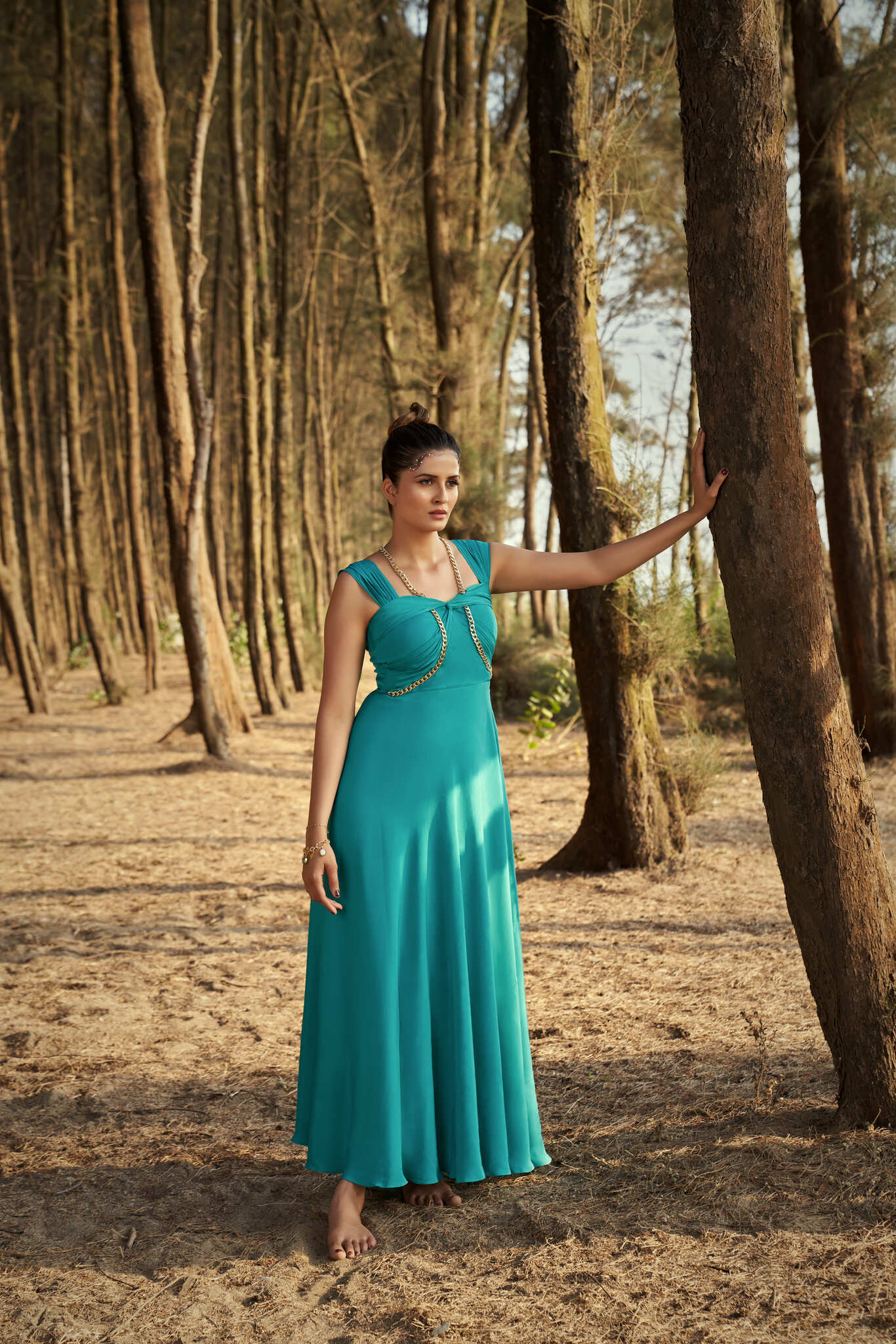 Emerald Breeze Maxi Dress