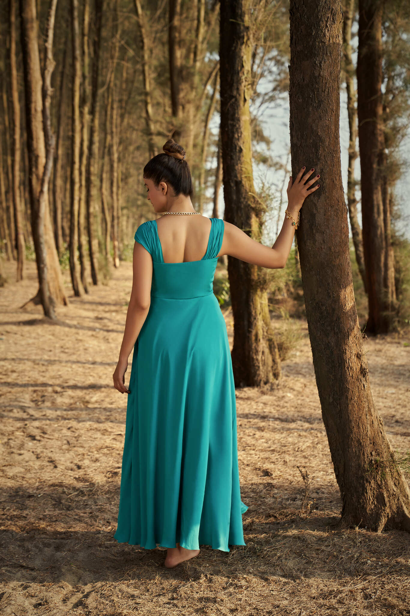 Emerald Breeze Maxi Dress